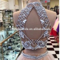 Custom Made Two Piece Beaded Evening Dress Backless Long Sexy 2016 prom dress